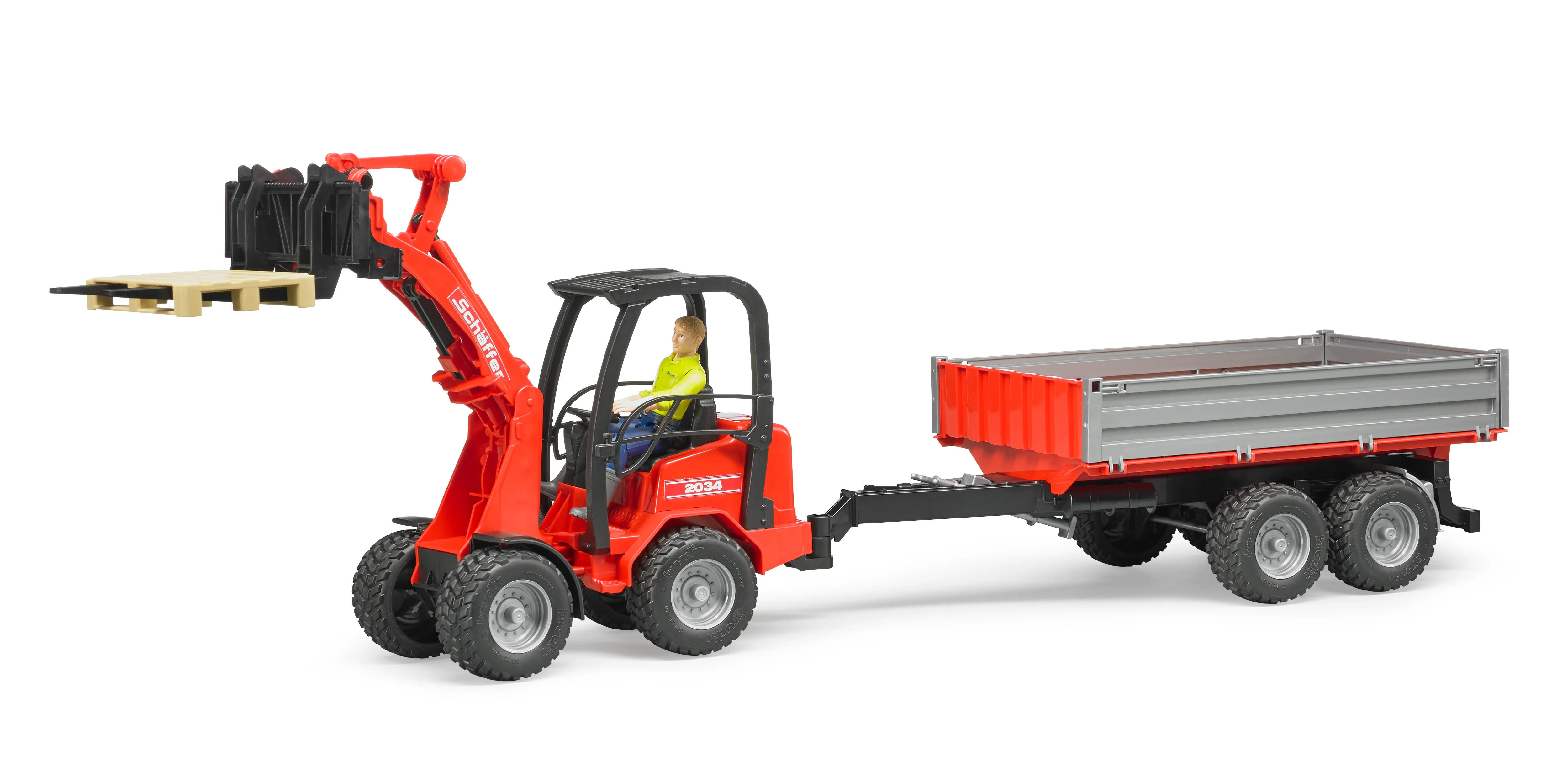 Bruder 02191 Schaeffer Compact Loader 2034 with Figure and Accessories 18.10.10 - Image 3