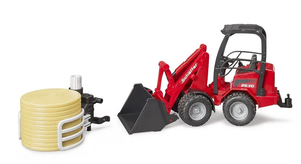 Bruder 02192 Schaffer Compact Loader with Bale Gripper and Bale 18.10.10