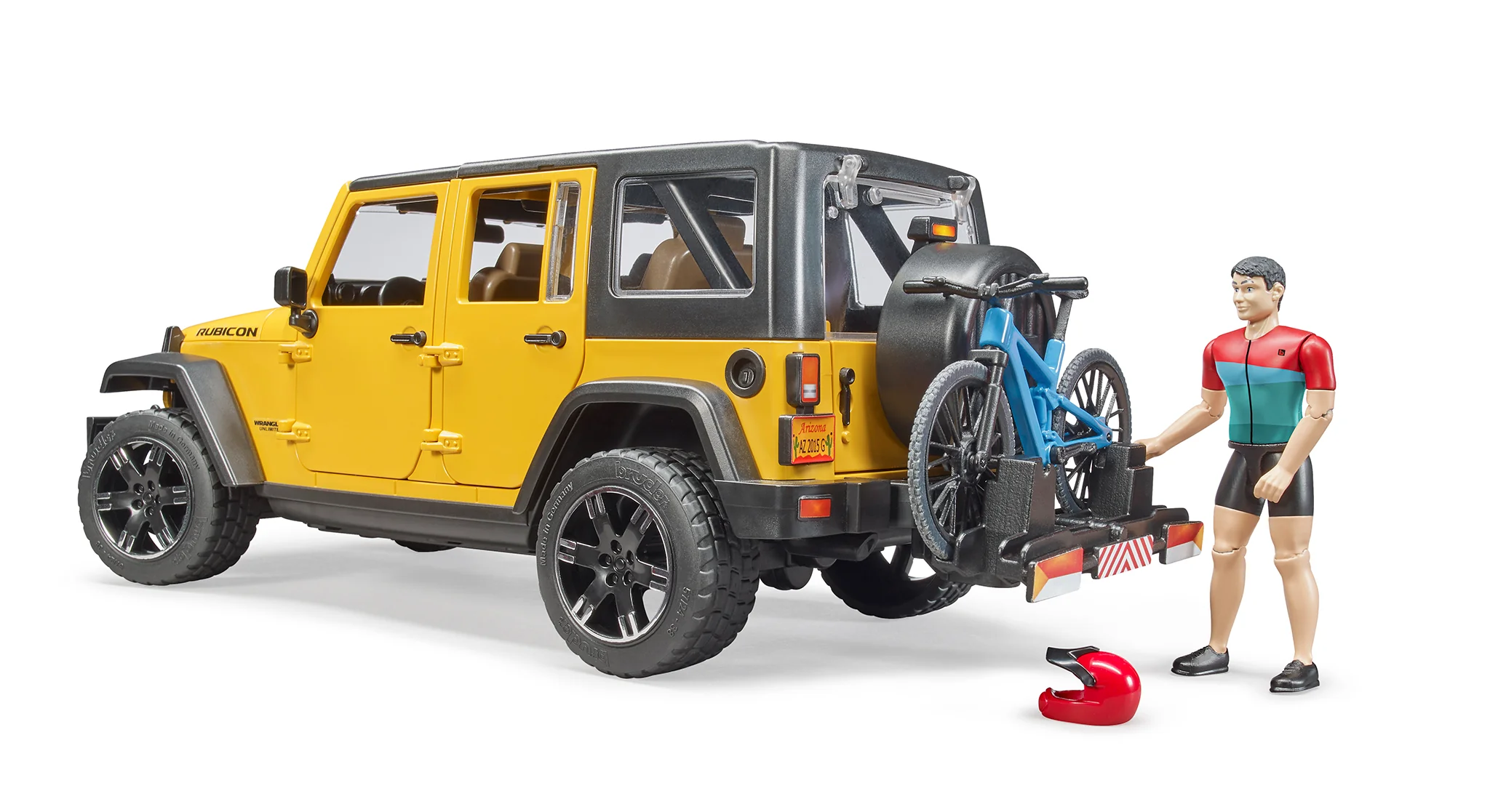 Bruder 02543 Jeep Wrangler Rubicon Unlimited with Mountain Bike and Cyclist 20.12.8 - Image 3
