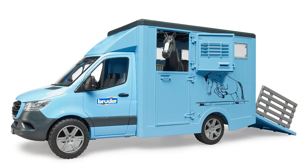 Bruder 02674 Mercedes-Benz Sprinter Animal Transporter with 1 Horse 20.12.8 - Image 4