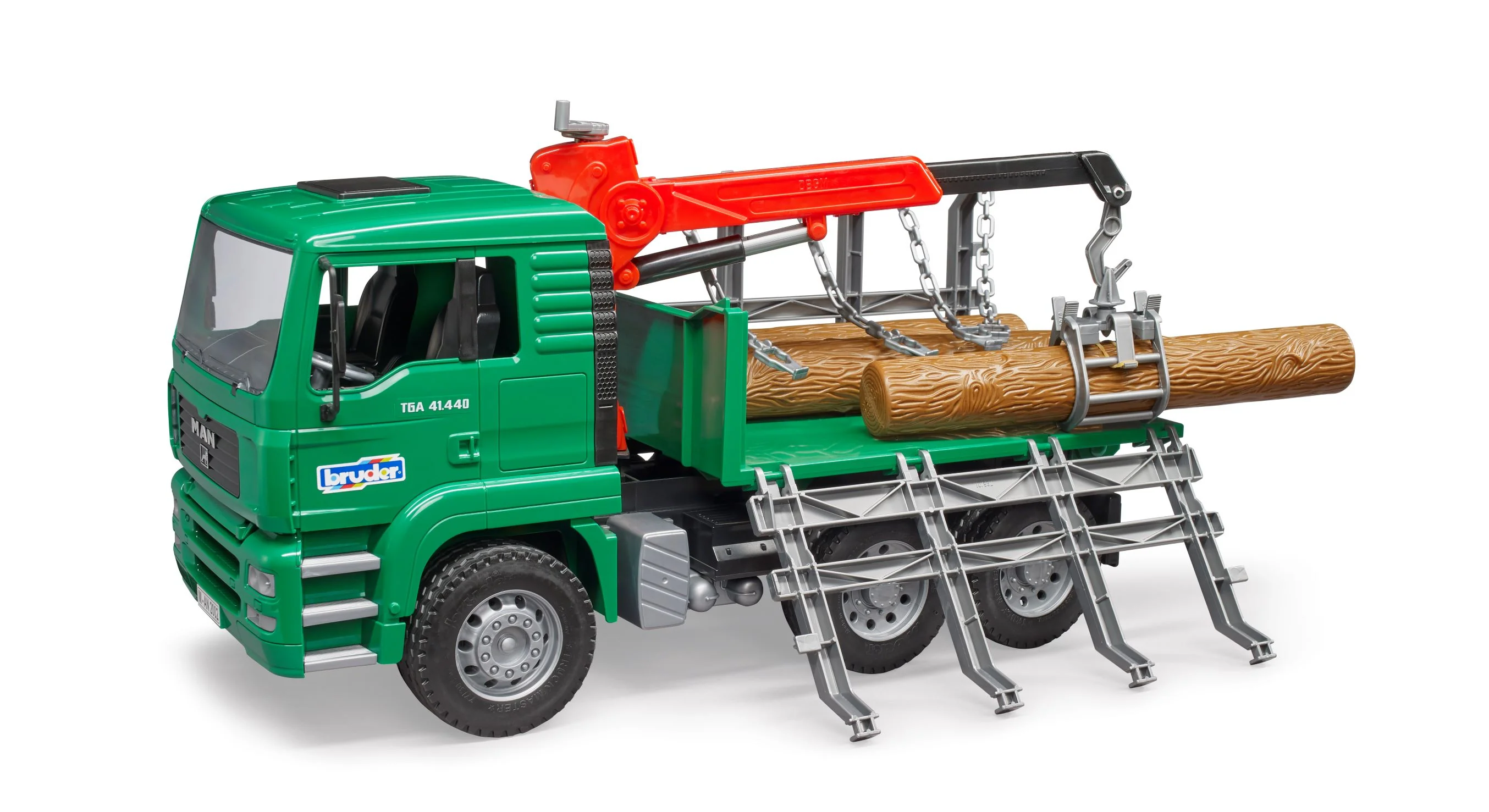 Bruder 02769 Man TGA Timber Transport Truck with Loading Crane and 3 Trunks 20.12.8 - Image 3