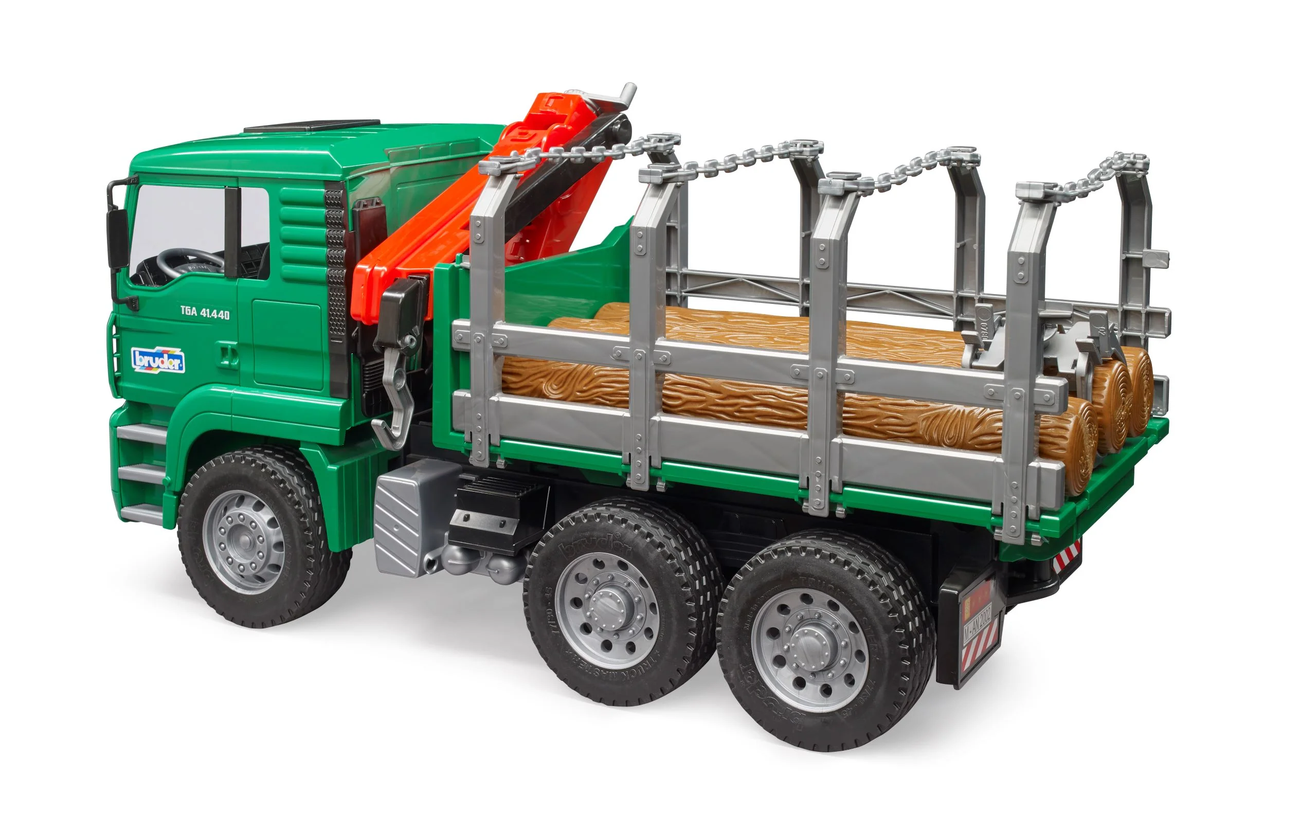 Bruder 02769 Man TGA Timber Transport Truck with Loading Crane and 3 Trunks 20.12.8 - Image 4
