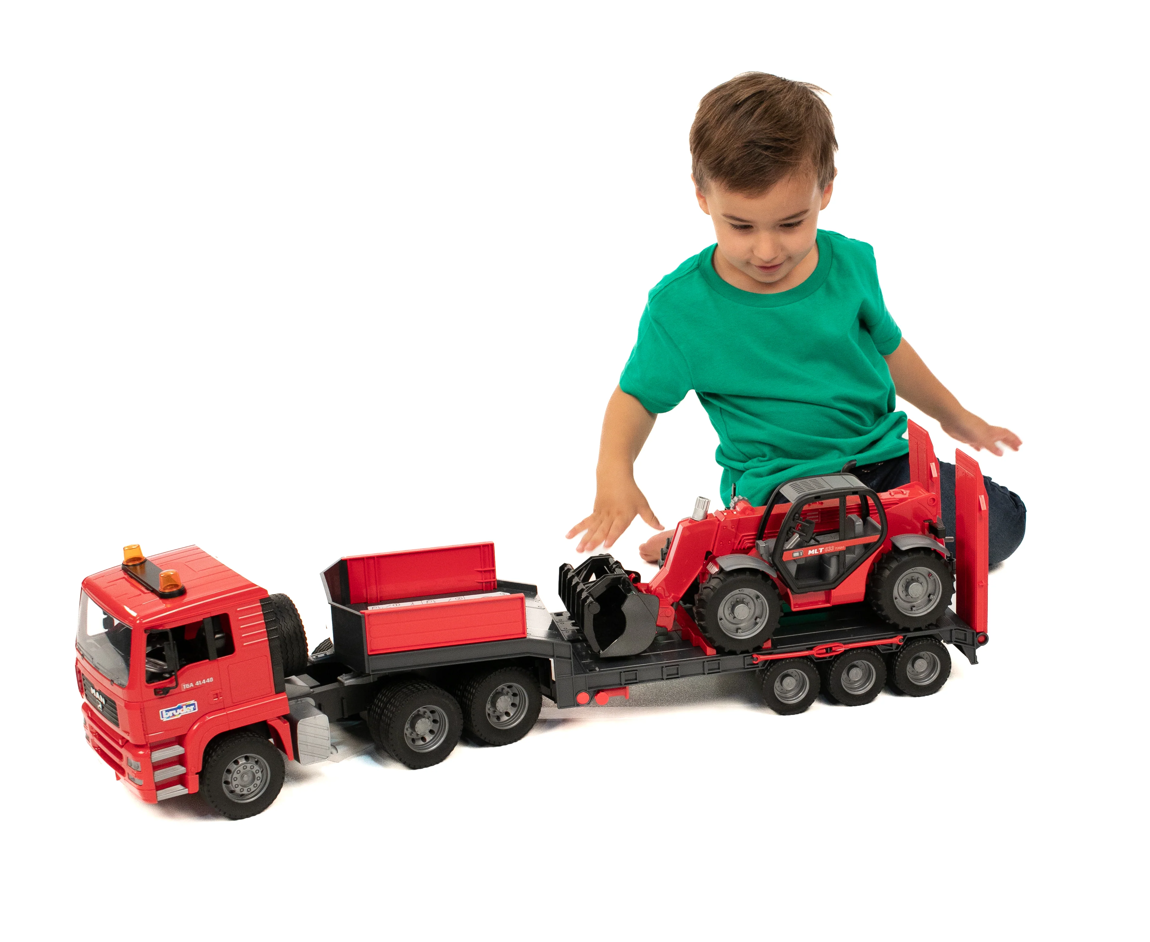 Bruder 02774 Man TGA Low Loader with Manitou Telehandler 35.12.9 - Image 8