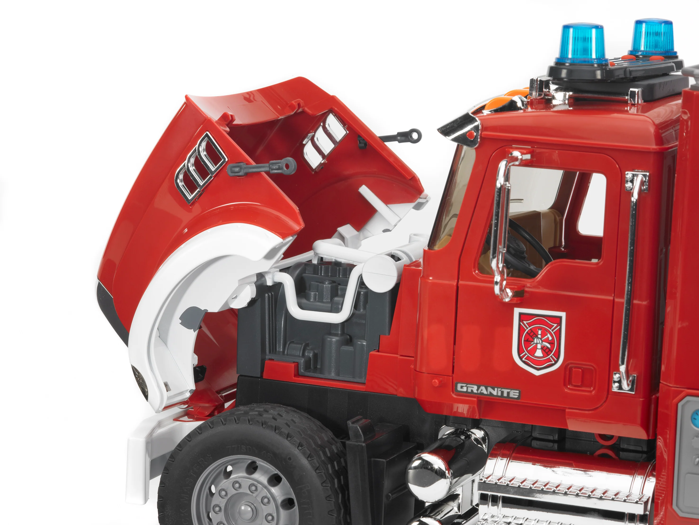 Bruder 02821 Mack Granite Fire Engine with Ladder, Pump, Light & Sound Module 24.12.12 - Image 4