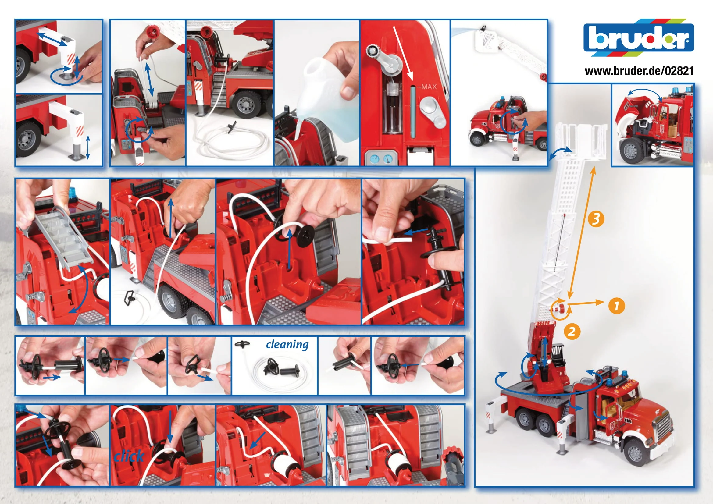 Bruder 02821 Mack Granite Fire Engine with Ladder, Pump, Light & Sound Module 24.12.12 - Image 9