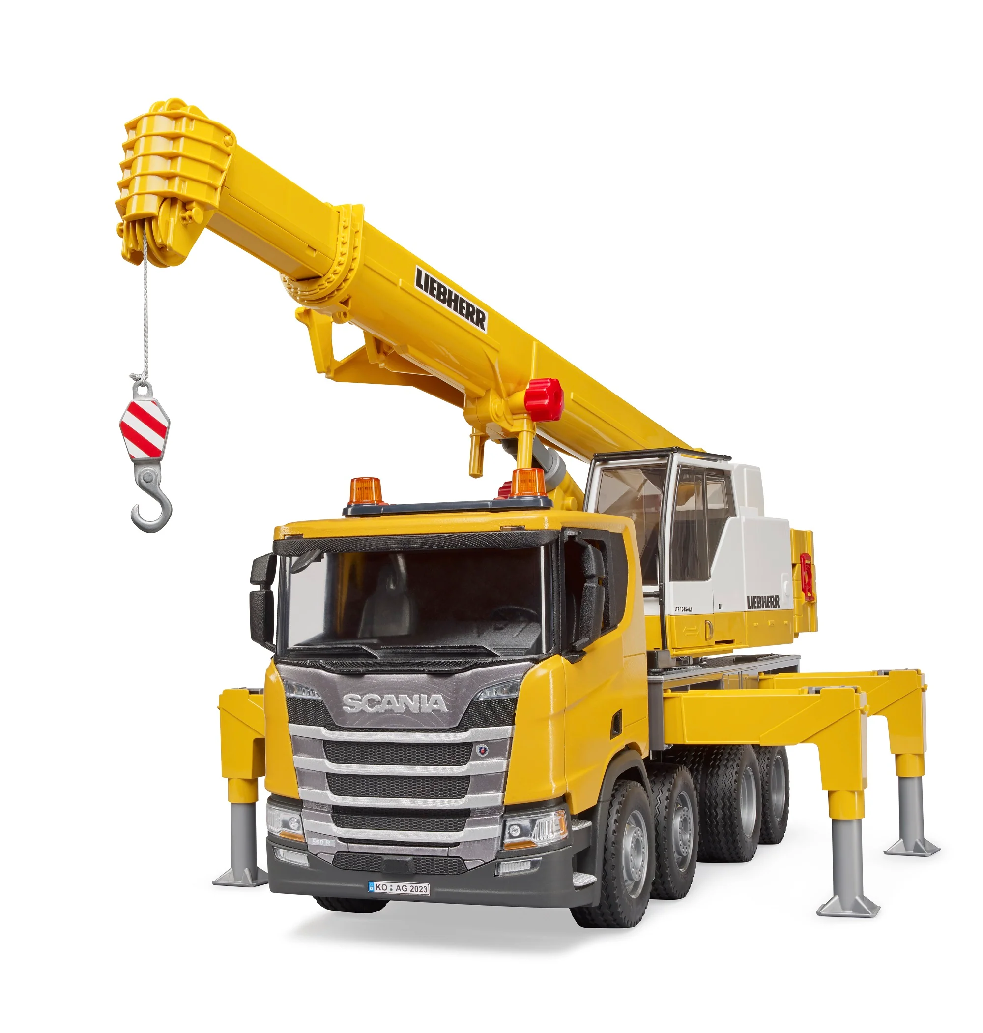 Bruder 03571 Scania Super 560R Liebherr Crane Truck with Light and Sound Module 28.12.10 - Image 6