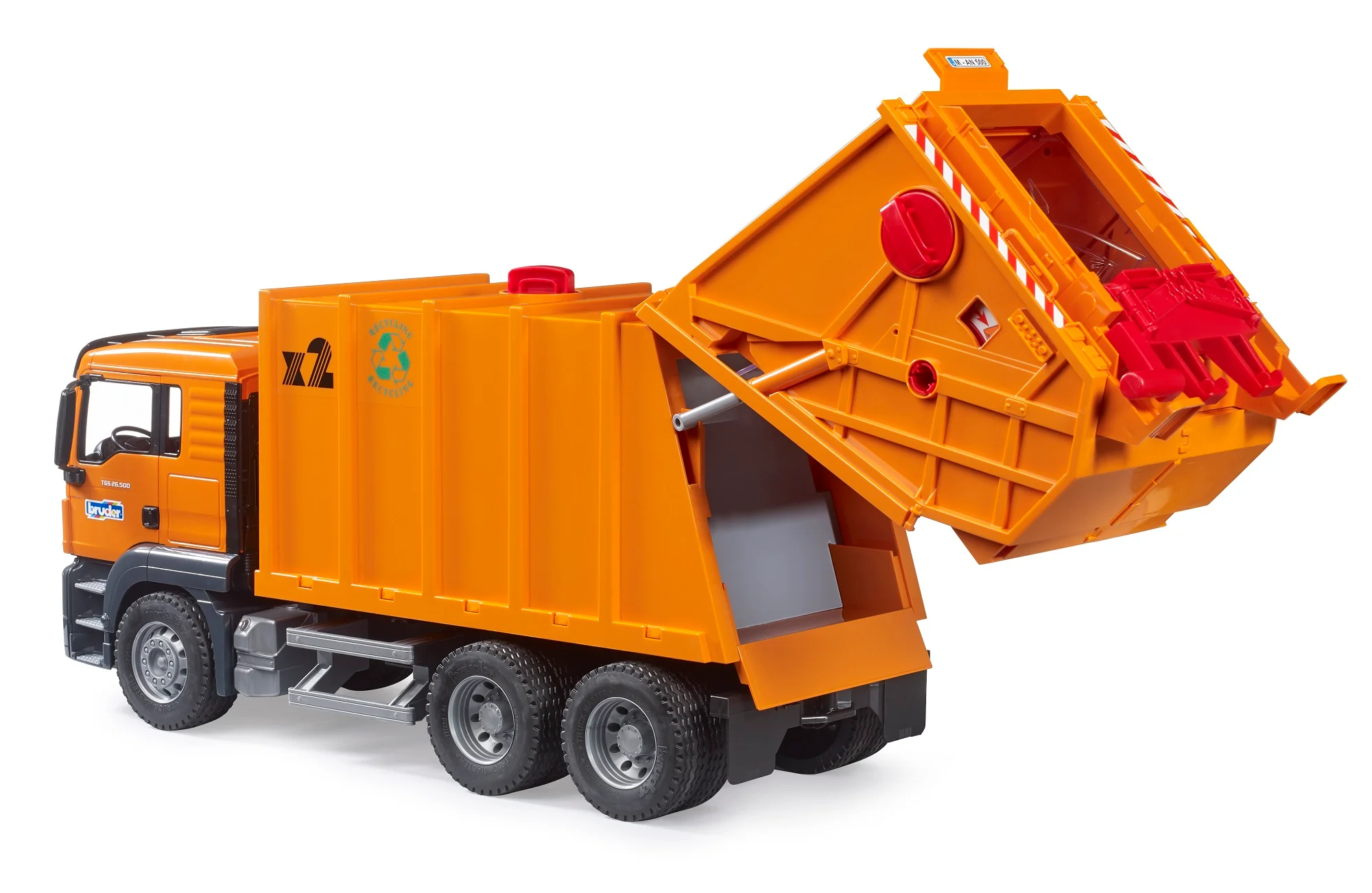Bruder 03760 Man TGS Garbage Truck (Orange) 28.12.10 - Image 4