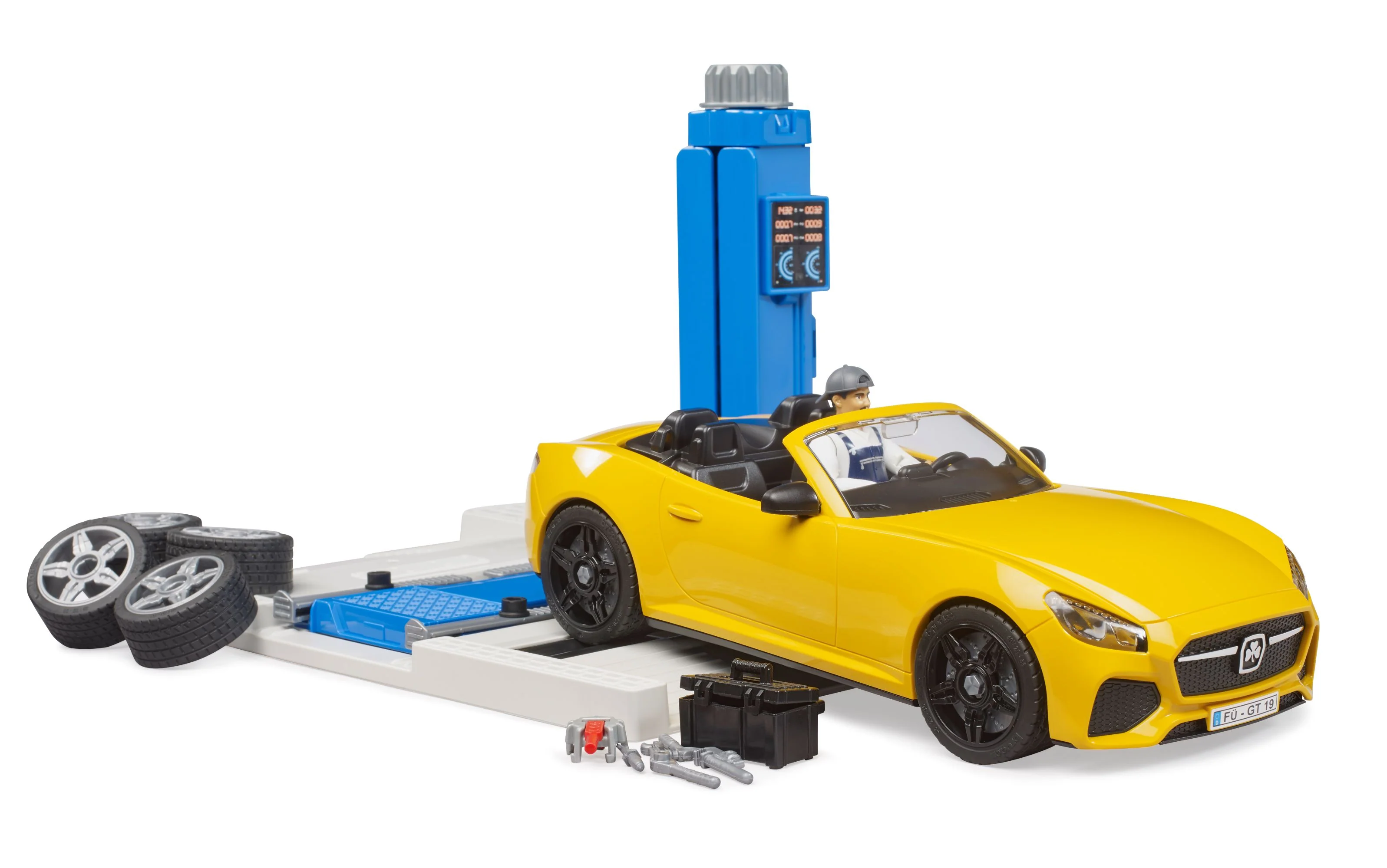 Bruder 62112 *New* bworld Car Service Center with Bruder Roadster 18.10.10 - Image 3