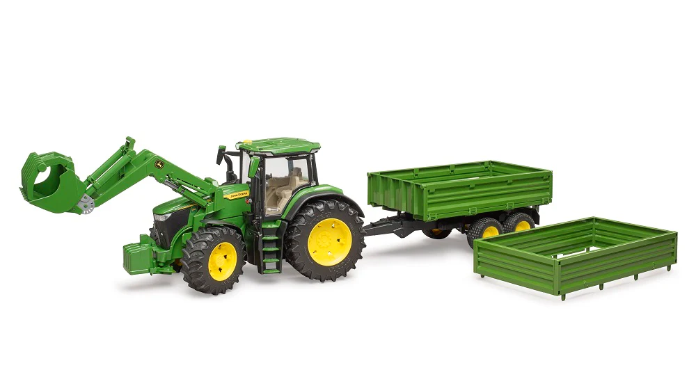Bruder 09828 John Deere 7R 350 with Front Loader and Tipping Trailer 30.10.10 - Image 3
