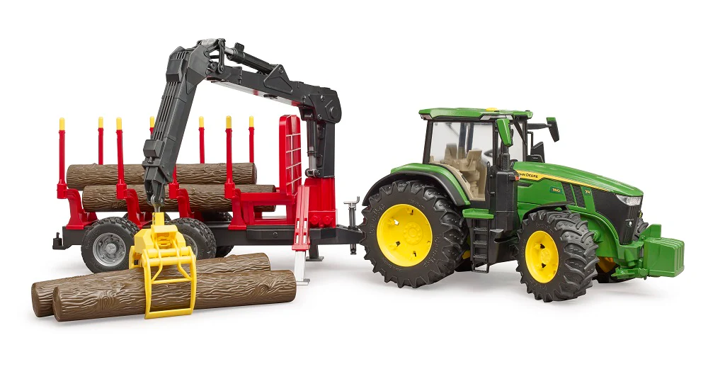Bruder 09829 John Deere 7R 350 with Forwarding Trailer and 4 Logs 30.10.10 - Image 4