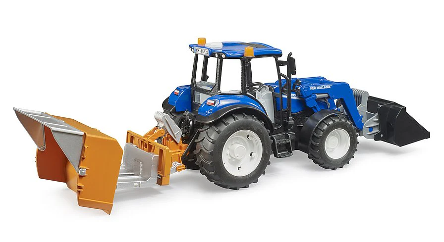 Bruder 09861 *New* New Holland T5.120 with Front Loader, Load Box, Forks and Round Bale 20.12.8 - Image 3