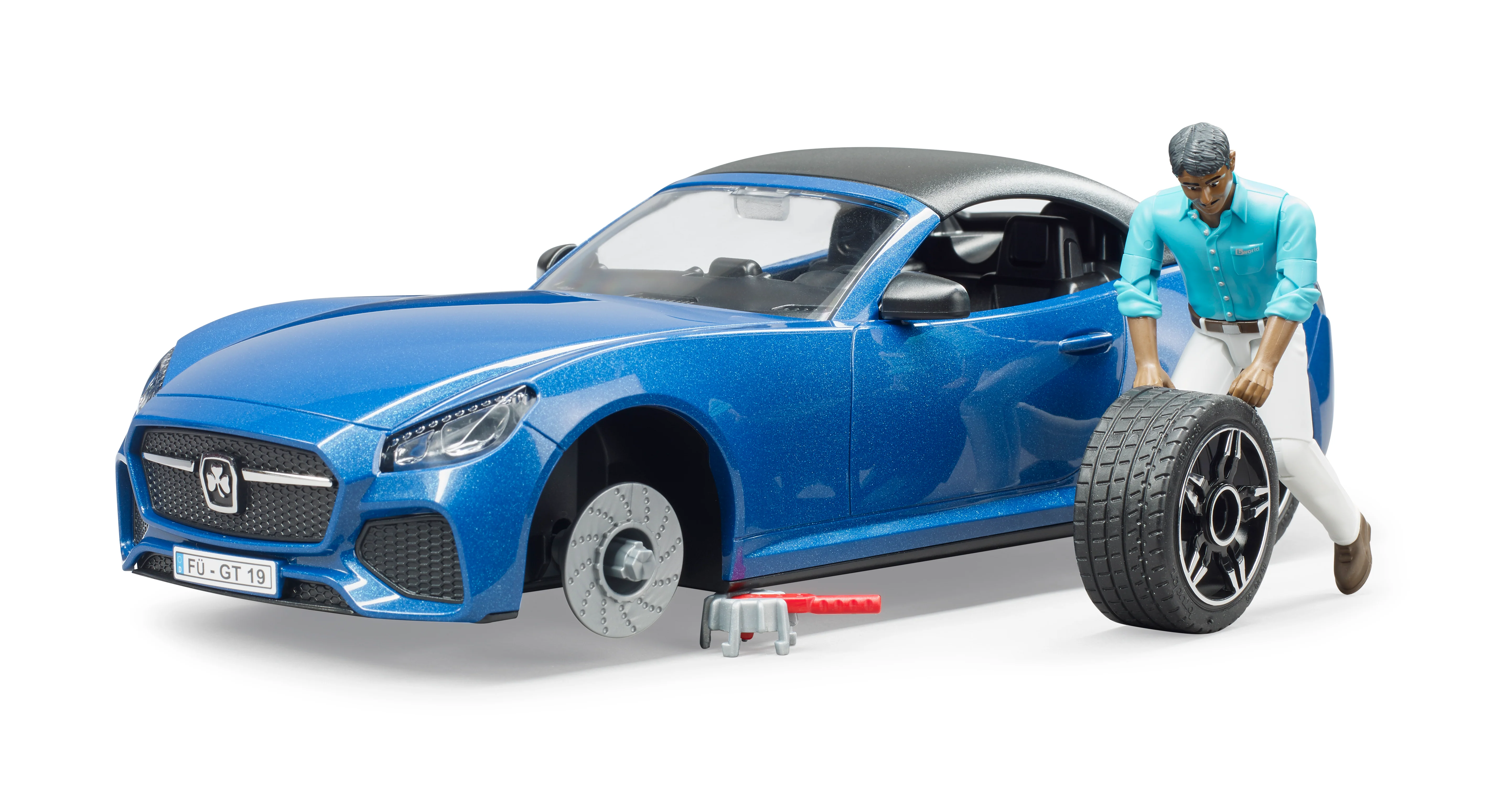 Bruder 03481 Blue Roadster with Driver 18.10.10 - Image 3