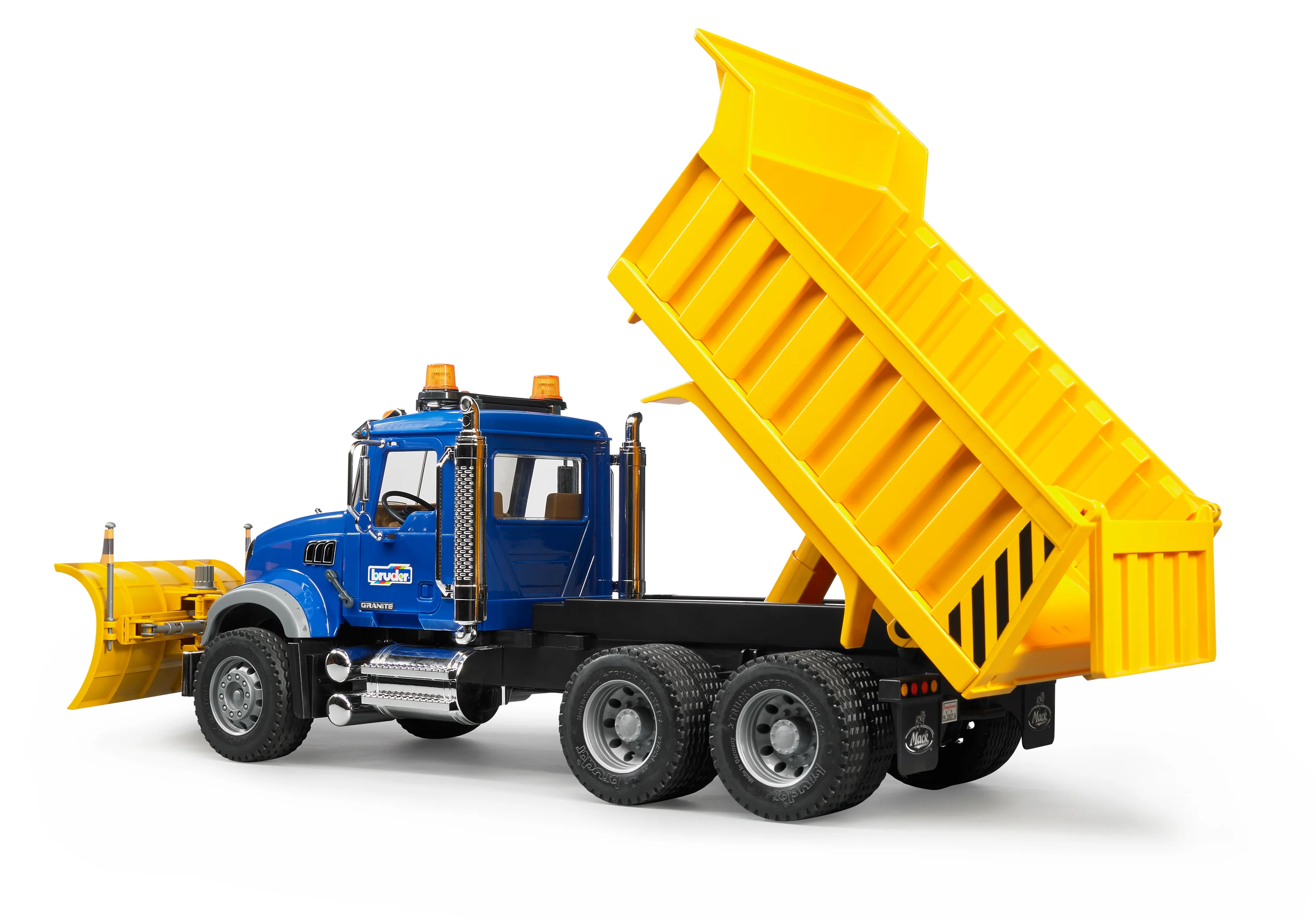 Bruder 02825 Mack Granite Dump Truck with Snowplow Blade 26.10.10 - Image 4