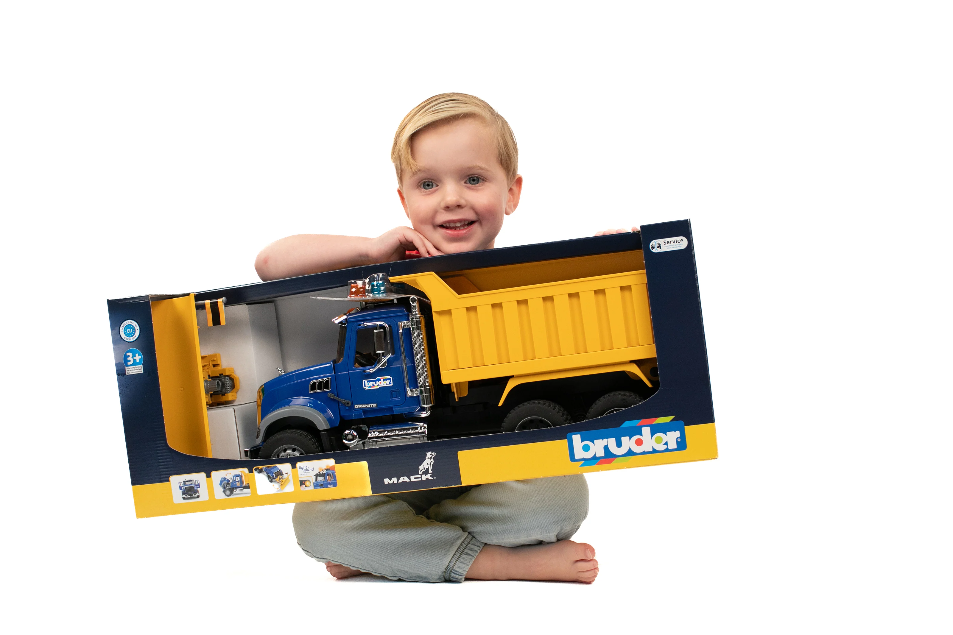 Bruder 02825 Mack Granite Dump Truck with Snowplow Blade 26.10.10 - Image 7