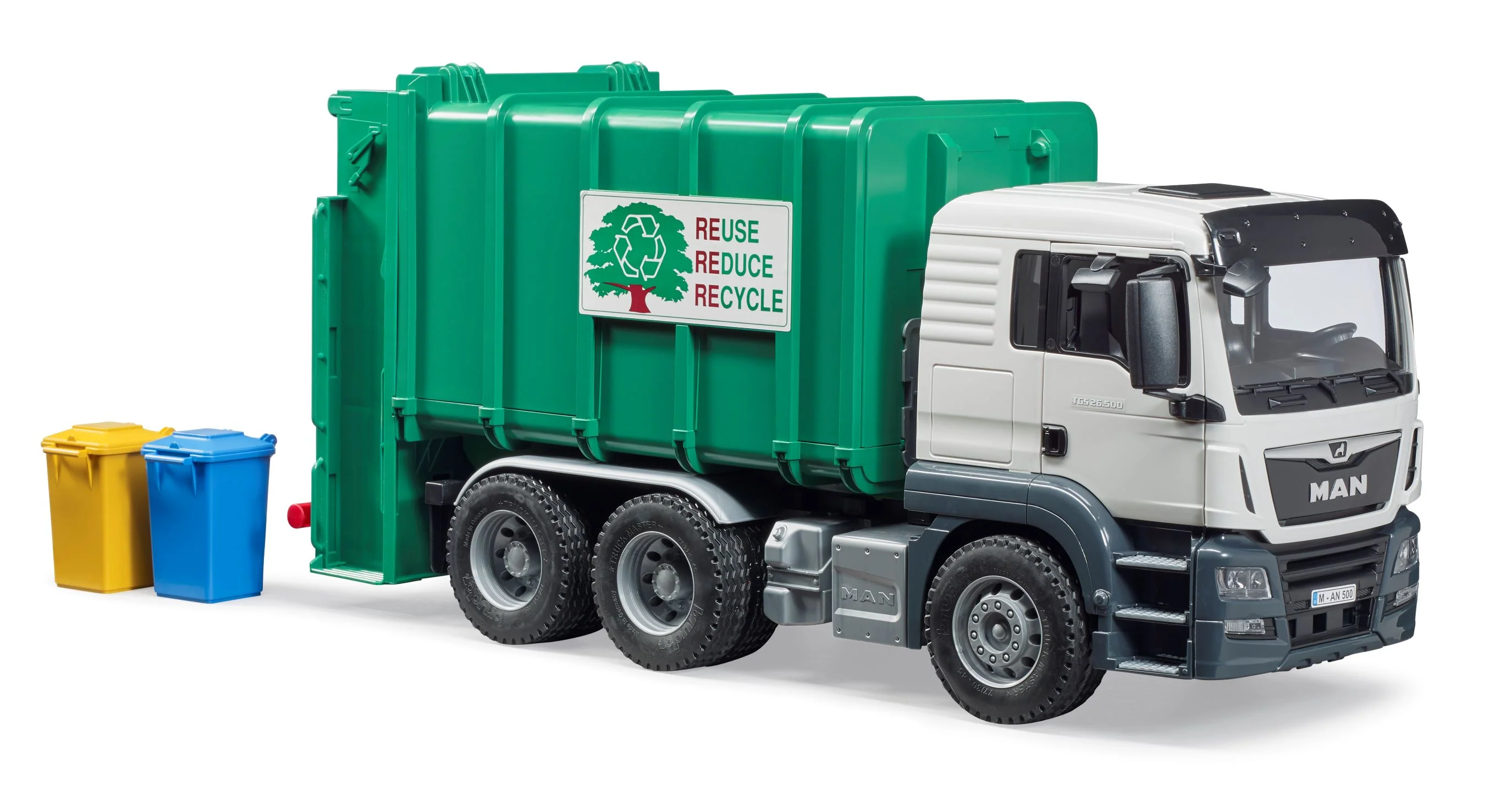 Bruder 03763 Man TGS Rear Loading Garbage Truck (Green) 24.12.8 - Image 3